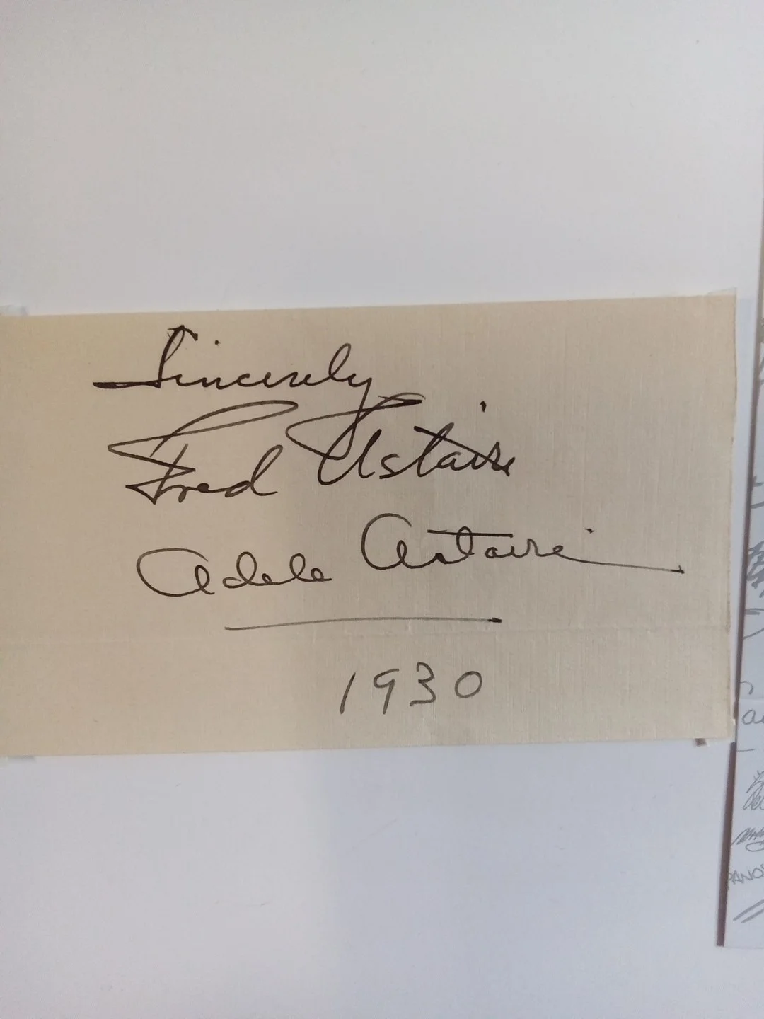 Fred Astaire & Adele Astaire Dual Signed Cut Dancing Duo JSA, image 2