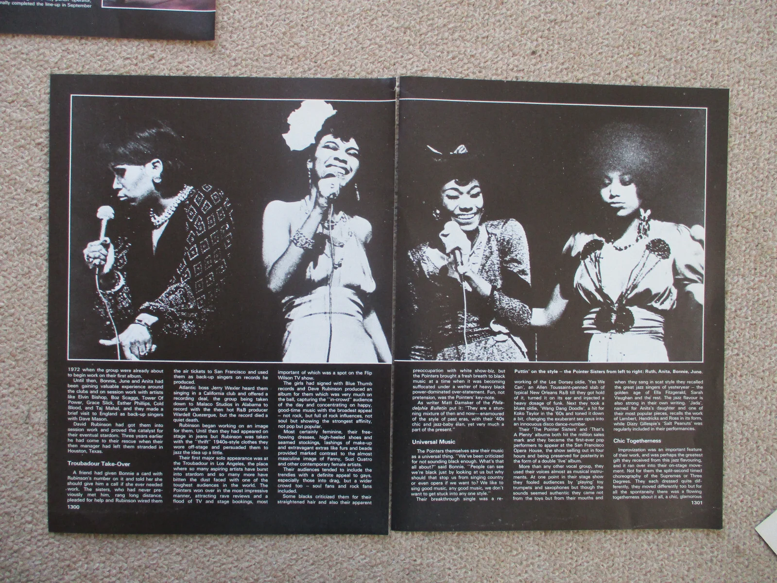 The Pointer Sisters - 6 page magazine article with colour and B/W pics, image 2