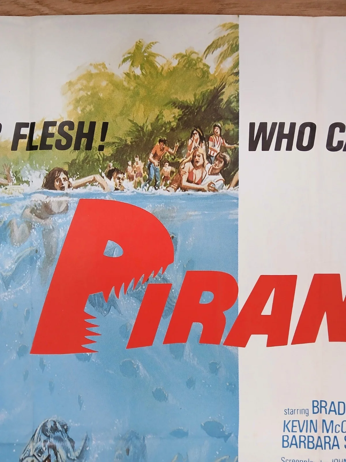 PIRANHA (1978)original UK quad poster -Roger Corman Joe Dante killer fish horror, image 4