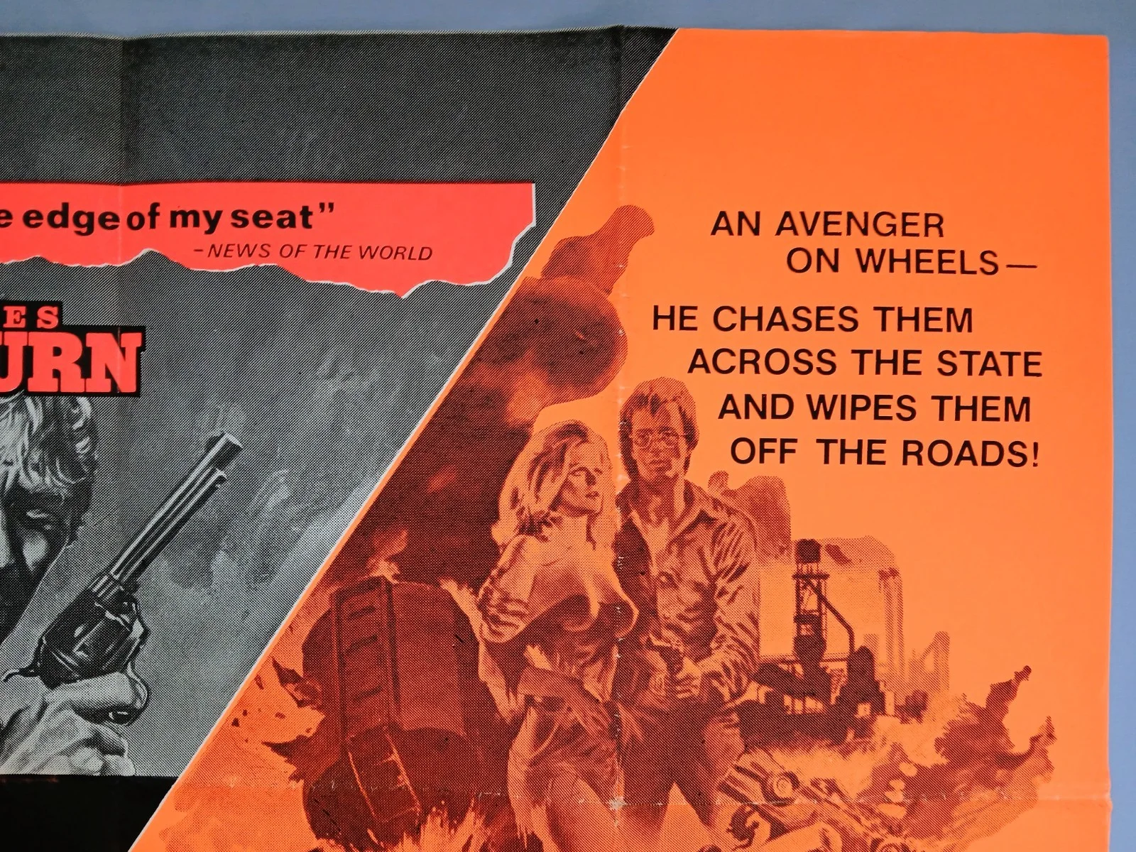 THE LAST HARD MEN / FIGHTING MAD (1976) original UK double-bill quad poster, image 3