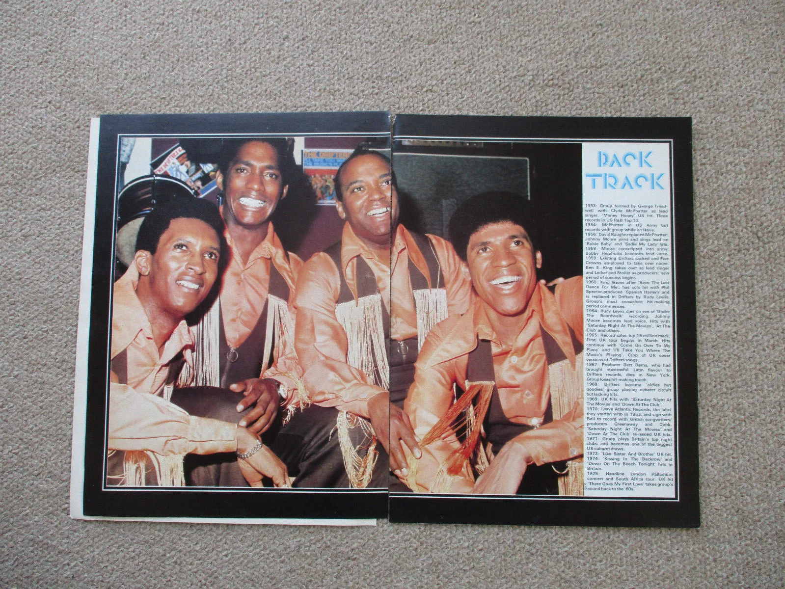 The Drifters - 5 page magazine article with colour and B/W pics, image 2