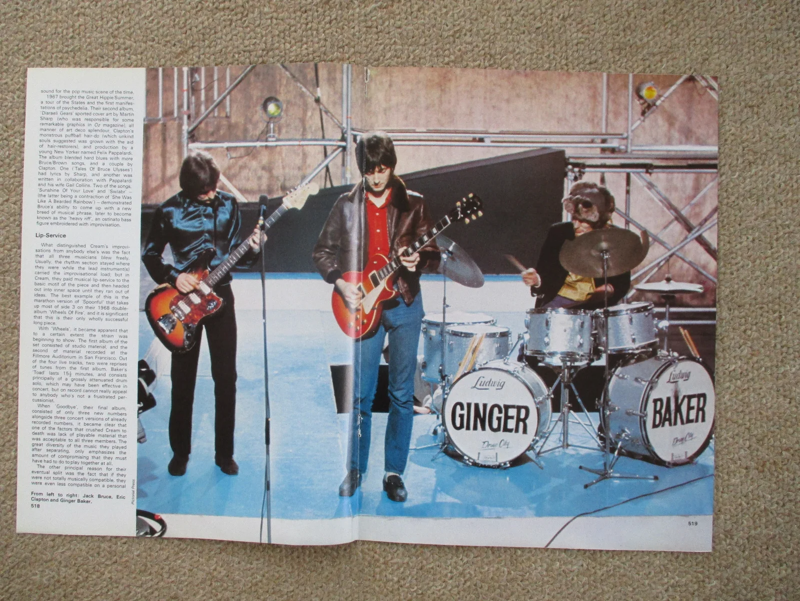 Cream. 5 page magazine article with colour and B/W pics, image 2