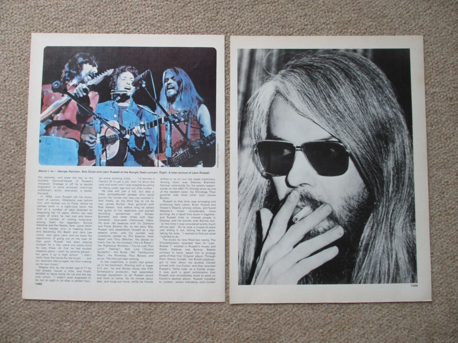 Leon Russell - 5 page magazine article with colour and B/W pics, image 2