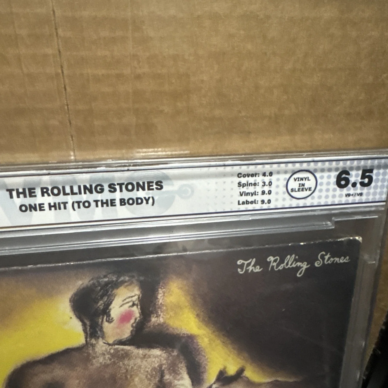 Signed Keith Richards Rolling Stones One Hit (To The Body) Vinyl BAS VMG Graded, изображение 4