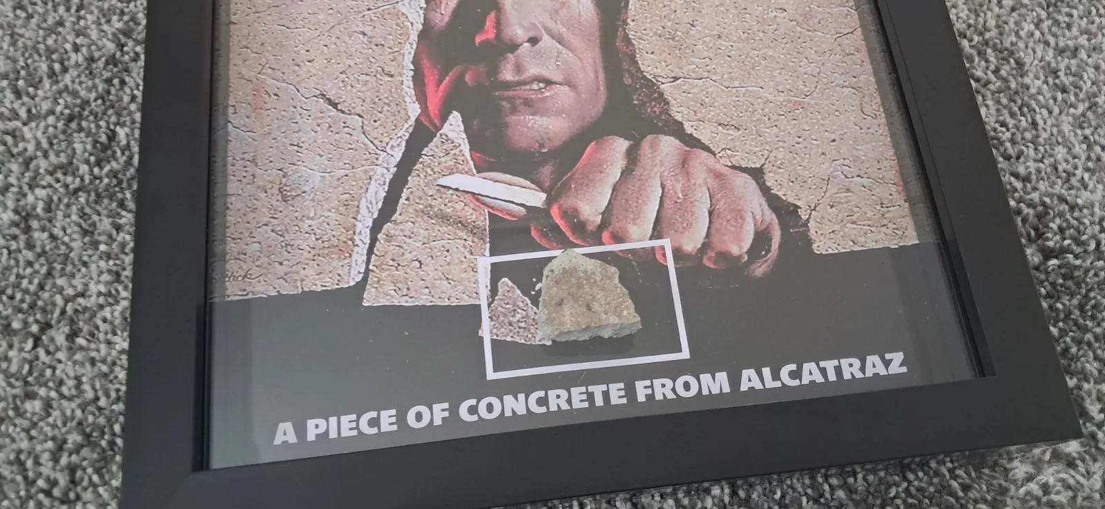 Escape From Alcatraz (1979) - Concrete from Alcatraz - Location Prop -A4 Display, изображение 3