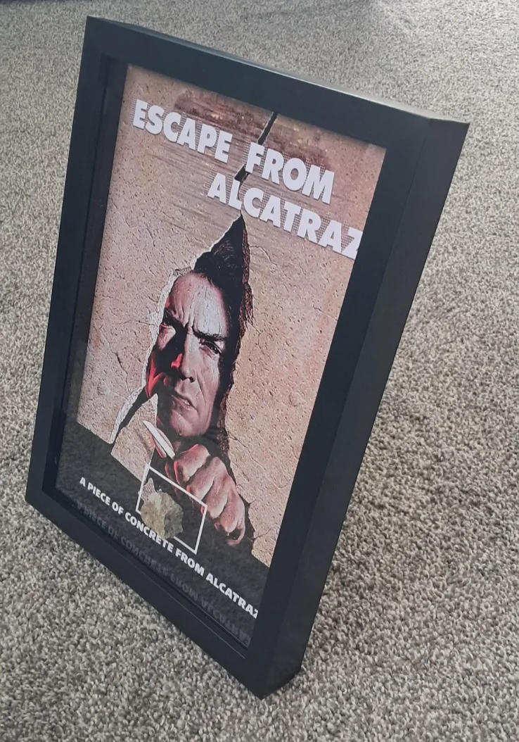 Escape From Alcatraz (1979) - Concrete from Alcatraz - Location Prop -A4 Display, изображение 5