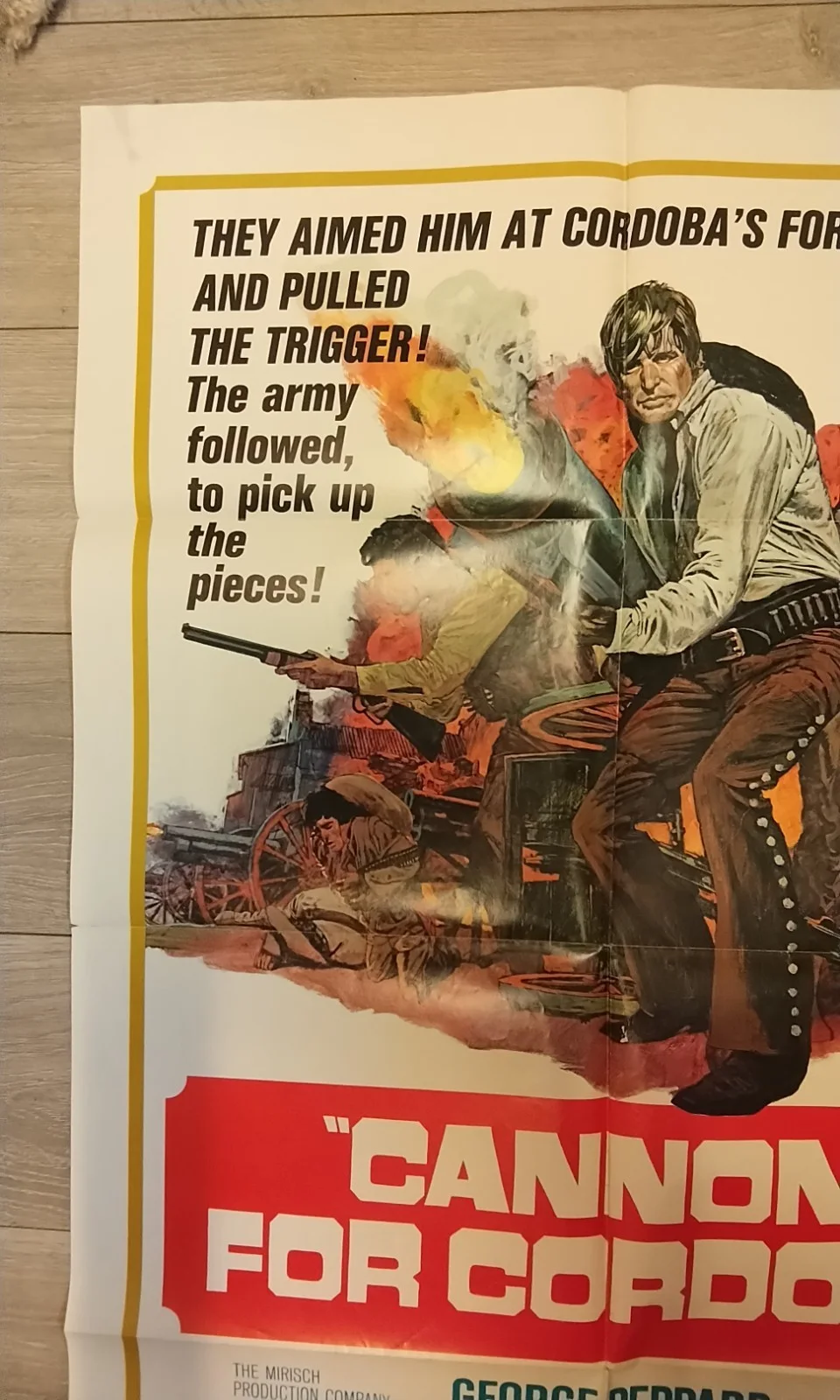 CANNON FOR CORDOBA , US ONE SHEET POSTER , 1970, GEORGE PEPPARD, PETE DUEL, image 2