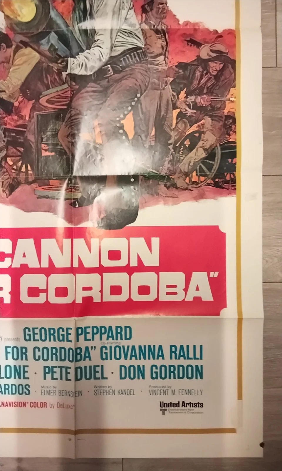 CANNON FOR CORDOBA , US ONE SHEET POSTER , 1970, GEORGE PEPPARD, PETE DUEL, image 5