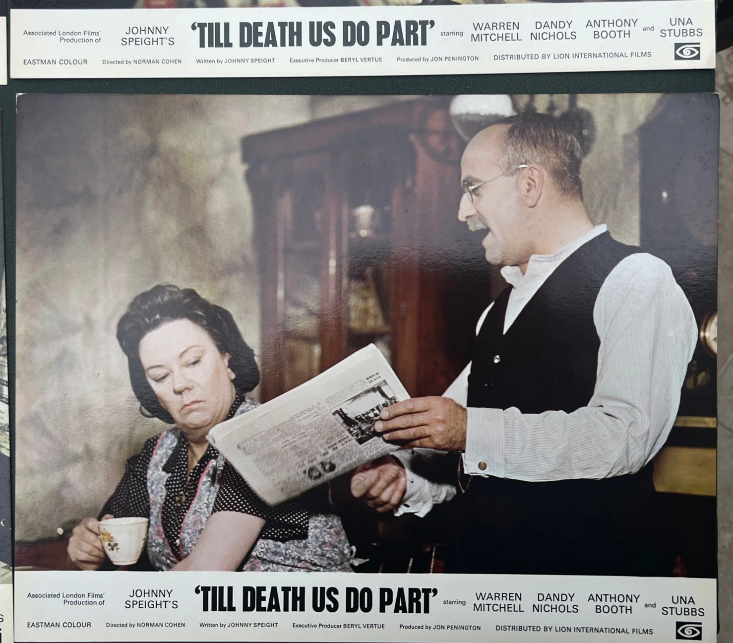 Till Death us do part film original Lobby Card full set of 8 Warren Mitchell, изображение 2