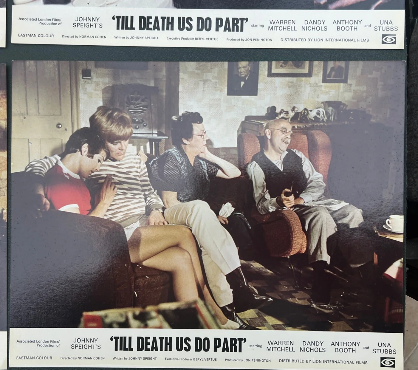 Till Death us do part film original Lobby Card full set of 8 Warren Mitchell, изображение 3