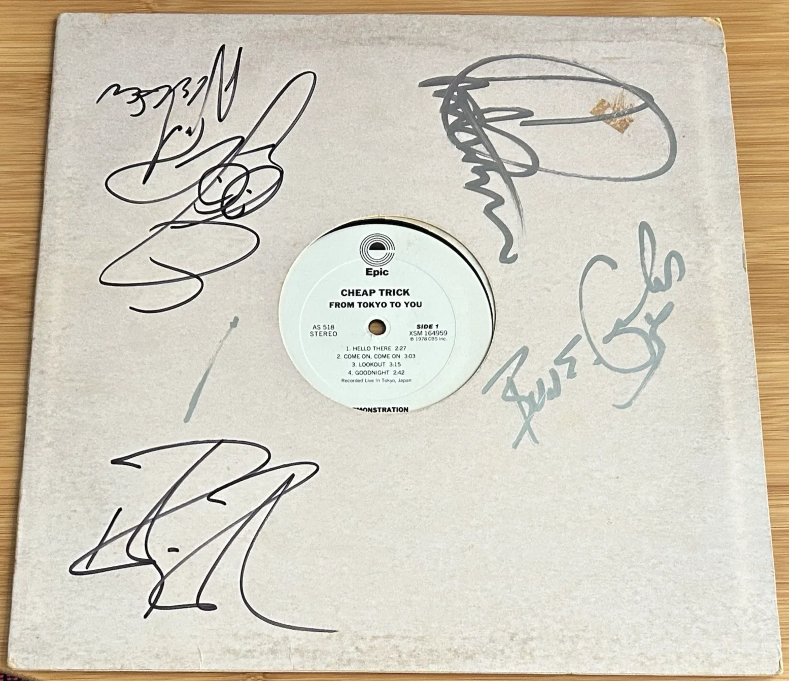 Cheap Trick “From Toyko To You” Promo 12-Inch Vinyl EP - Signed Robin Zander + 3, изображение 2