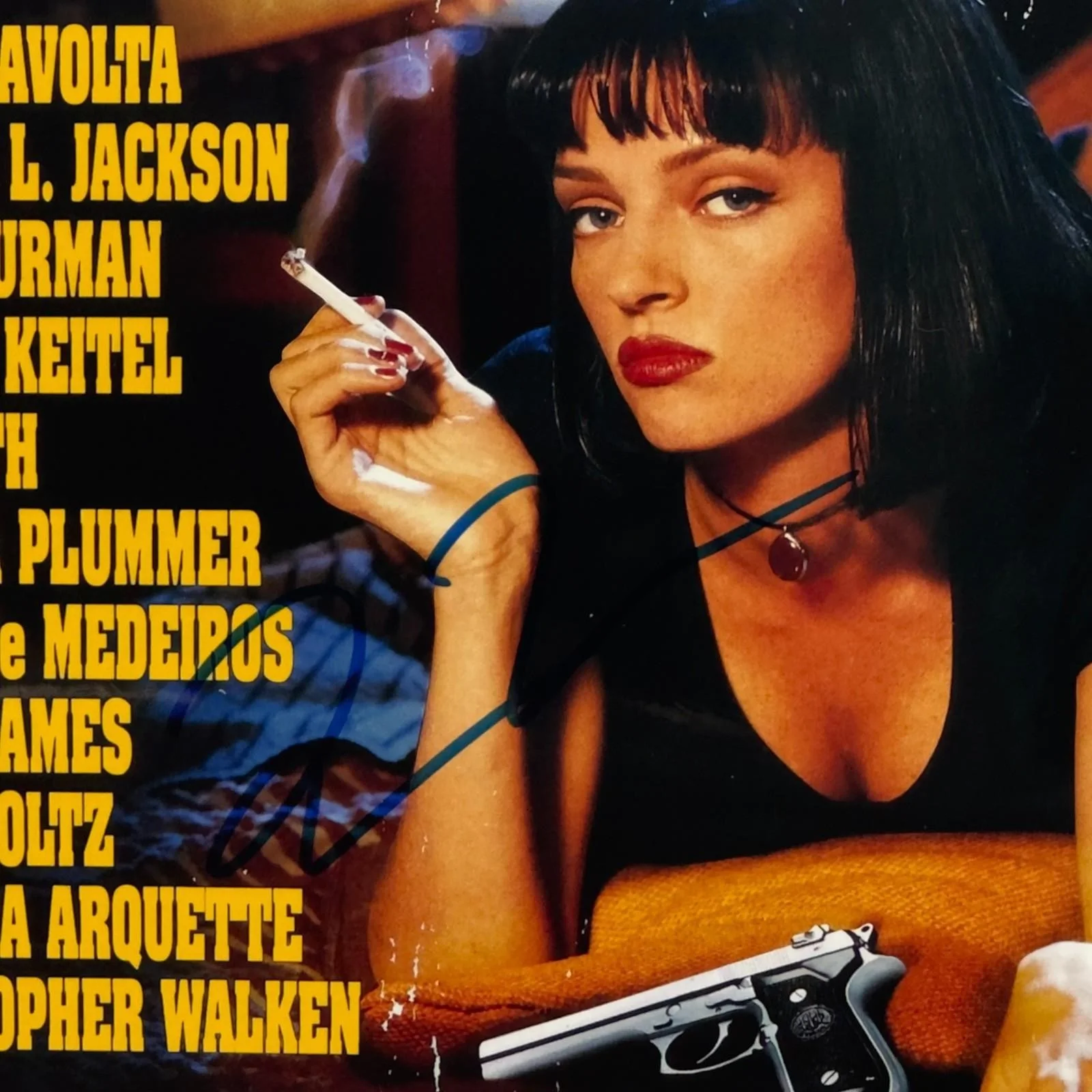 Quentin Tarantino — Quentin Tarantino Signed Pulp Fiction, 12x18 Photo Autographed Beckett COA, image 2