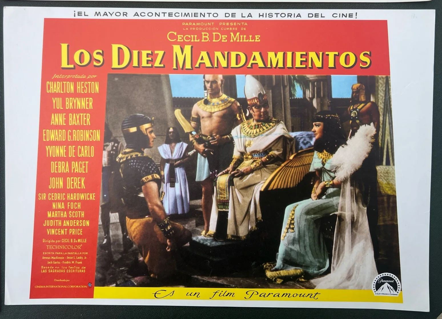 The Ten Commandments Cecil b de Mille original Lobby Card full set of 12, изображение 2