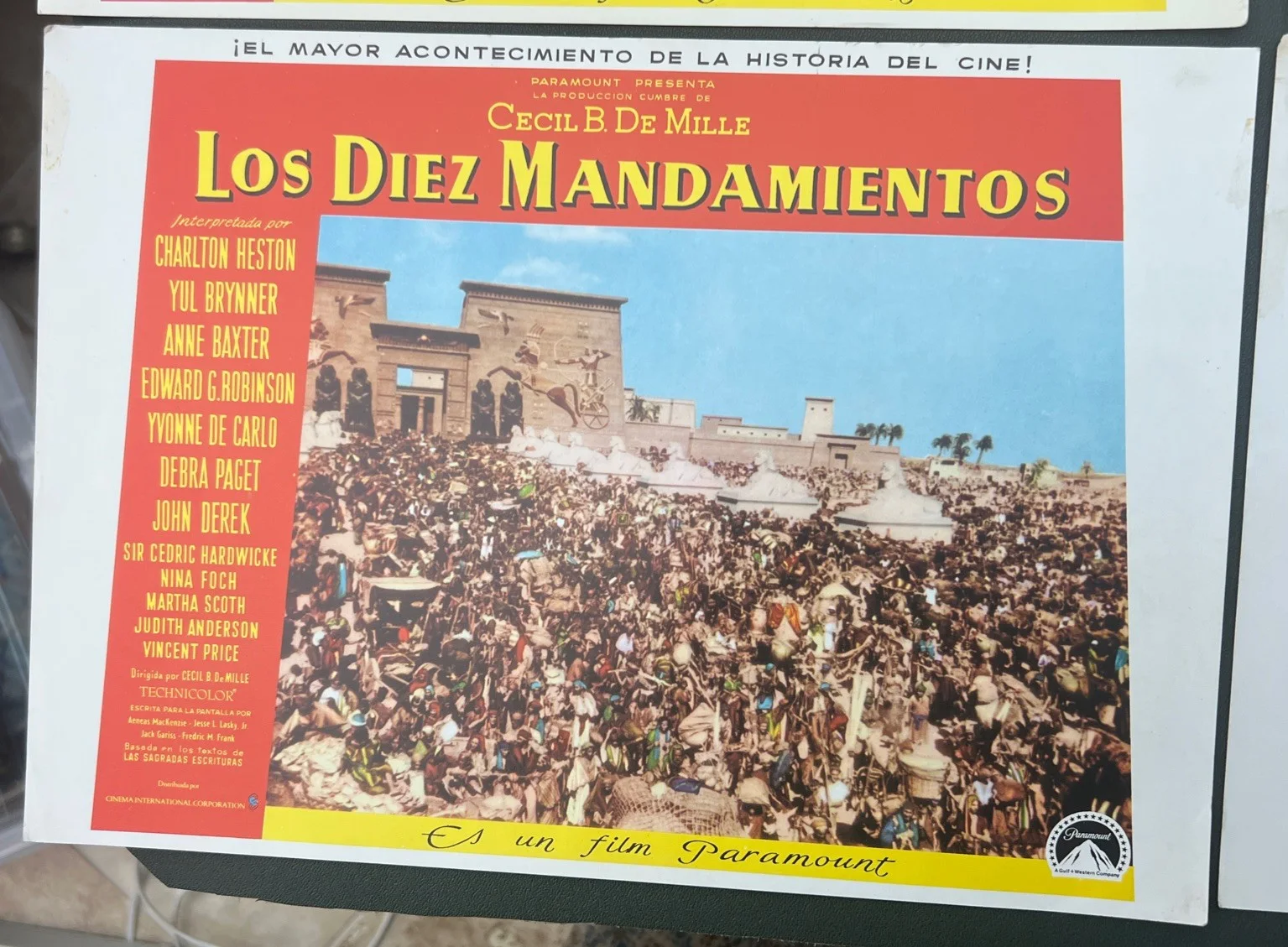 The Ten Commandments Cecil b de Mille original Lobby Card full set of 12, изображение 4