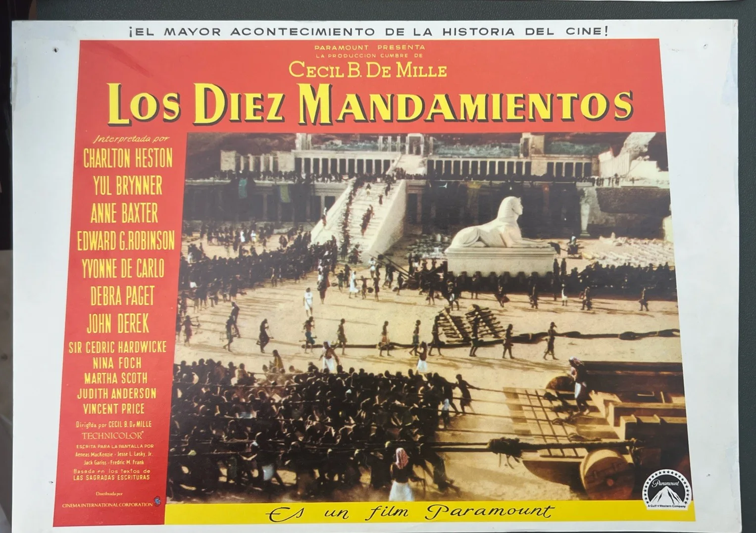 The Ten Commandments Cecil b de Mille original Lobby Card full set of 12, изображение 5