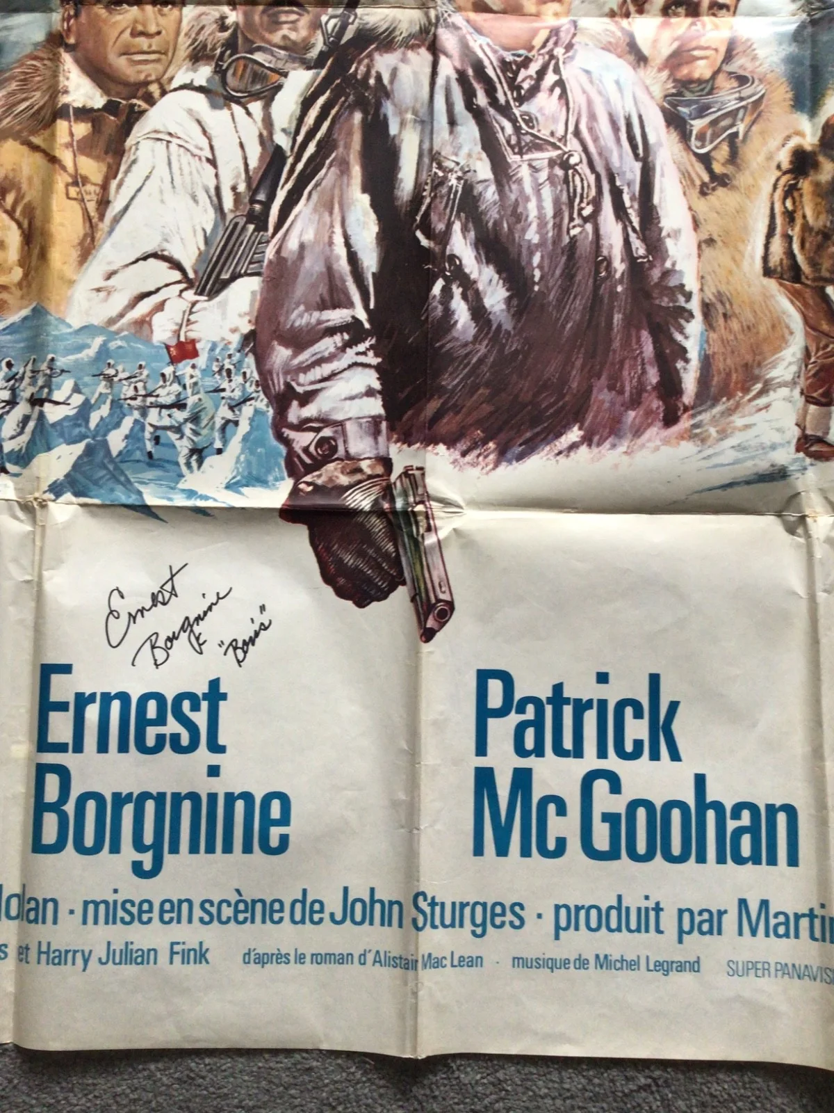 Ice Station Zebra original large signed movie poster in very good condition, image 5