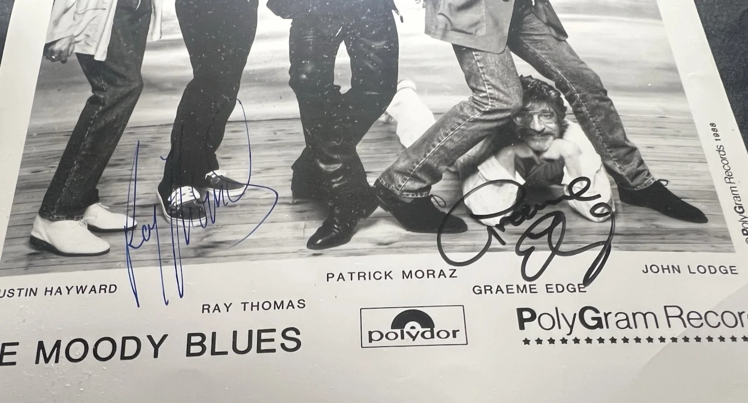 SIGNED Moody Blues 8x10 Promo Glossy Photo 1988 - Hayward, Lodge, Edge, Thomas, изображение 4