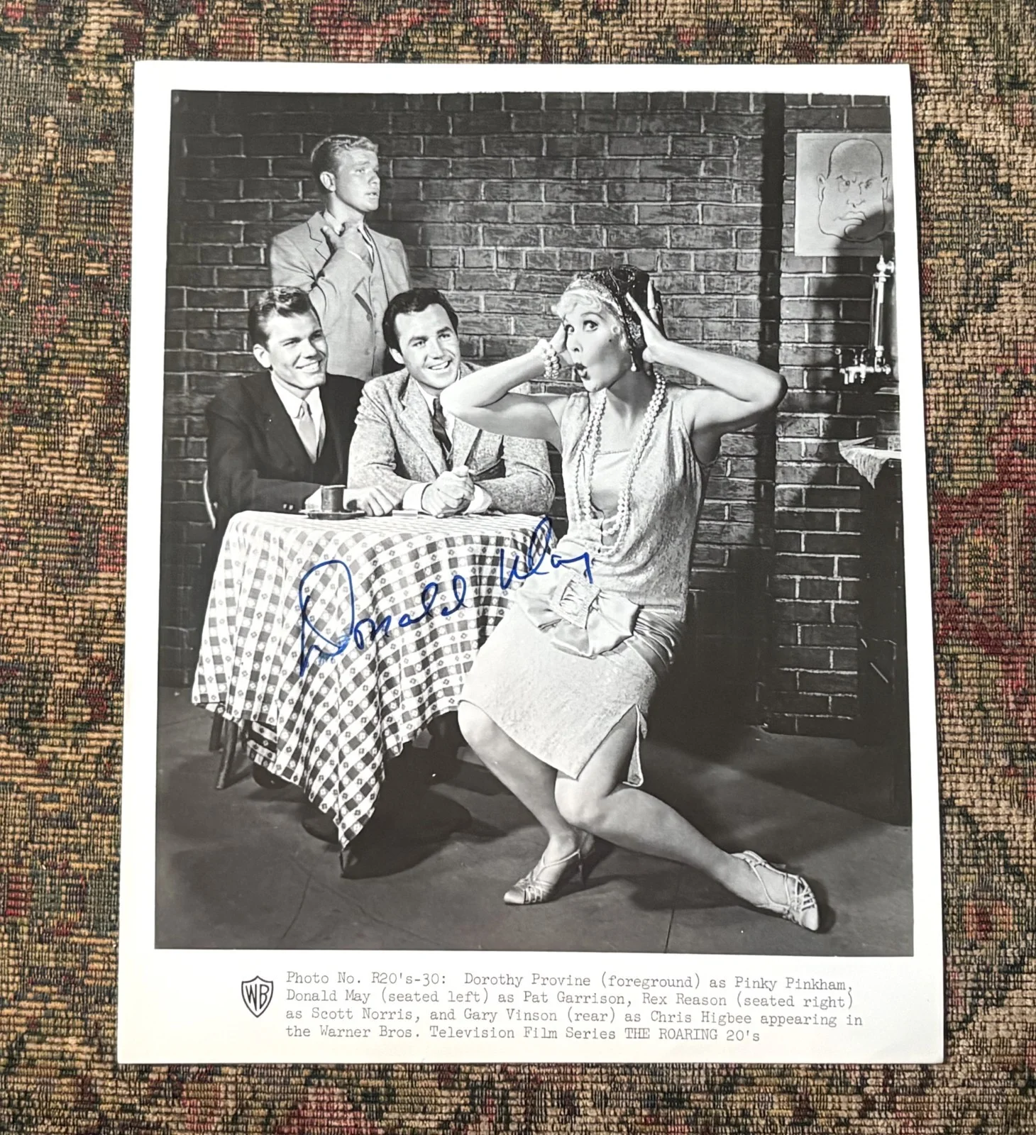 Donald May — Rare, The Roaring 20's TV Television Series, Early 1960's SIGNED by Donald May!, изображение 3