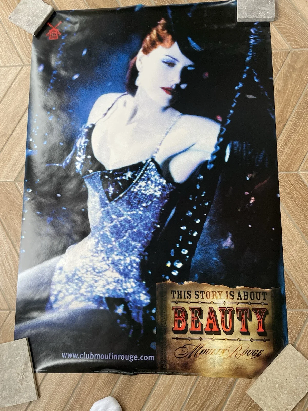 Official Moulin rouge US One Sheet Advance Poster Rolled, image 4
