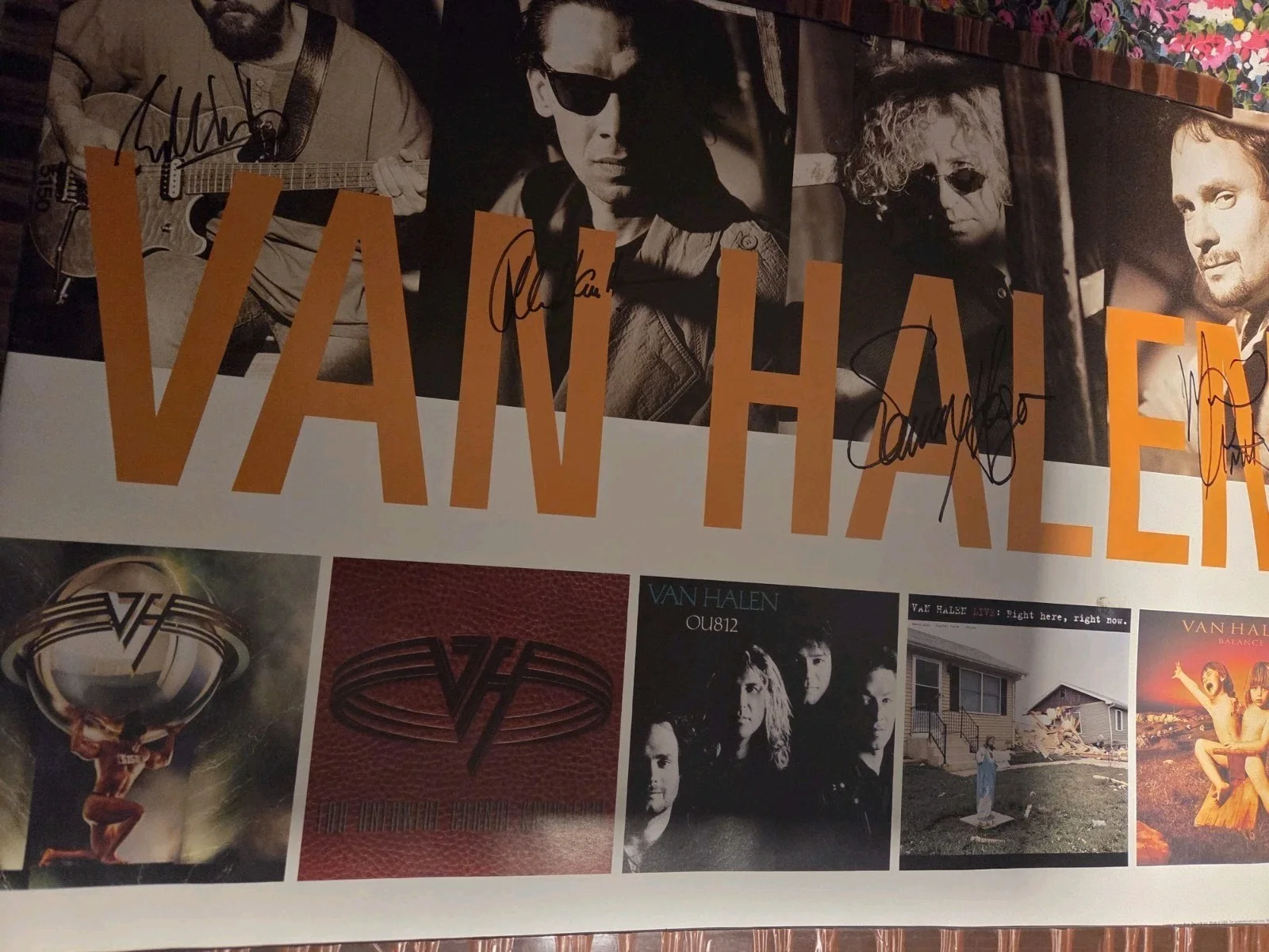 Autographed Van Halen Tour Poster(all 4)...Full Letter Certs JSA & EPPERSON, изображение 3