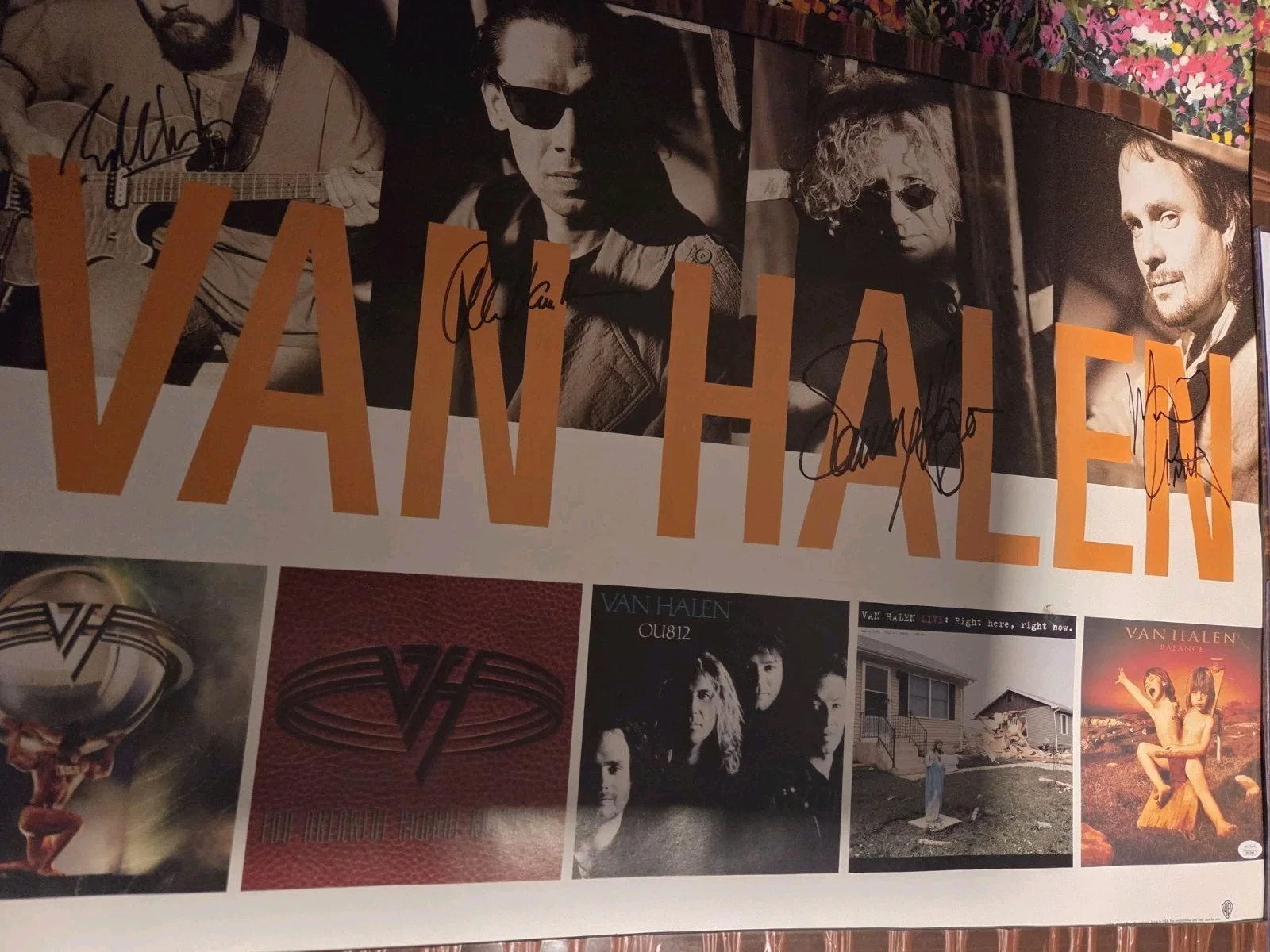 Autographed Van Halen Tour Poster(all 4)...Full Letter Certs JSA & EPPERSON, изображение 4
