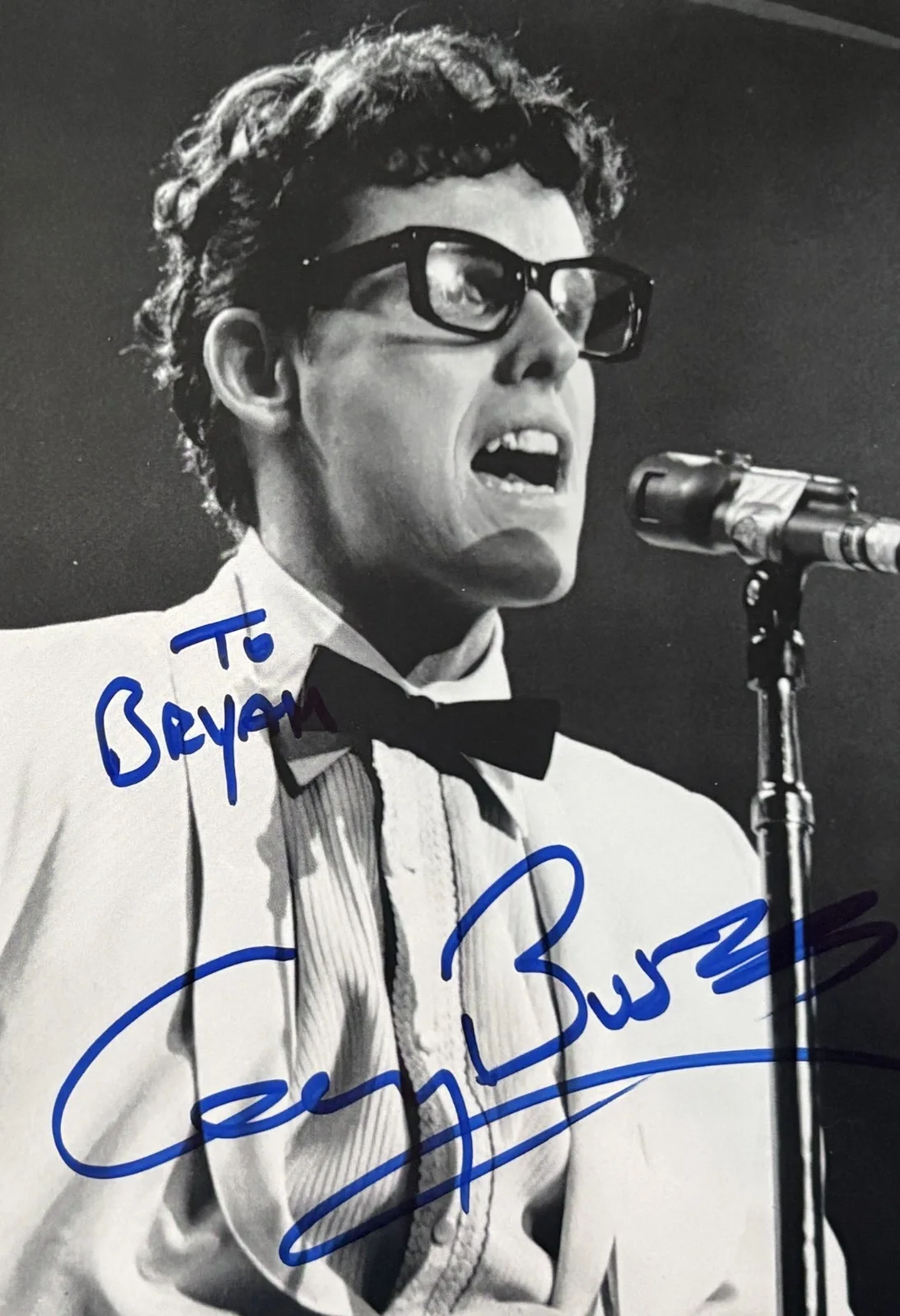 Garey Busey — Gary Busey SIGNED 8x10 B&W Photo Photograph, Buddy Holly Story 1978 Hit Movie, изображение 4