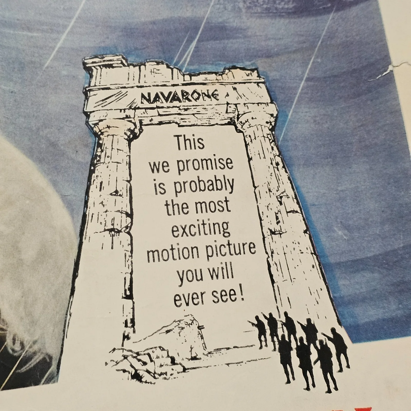 The Guns Of Navarone 1961 Original US Half Sheet Movie Poster 28x22 - RARE, изображение 3