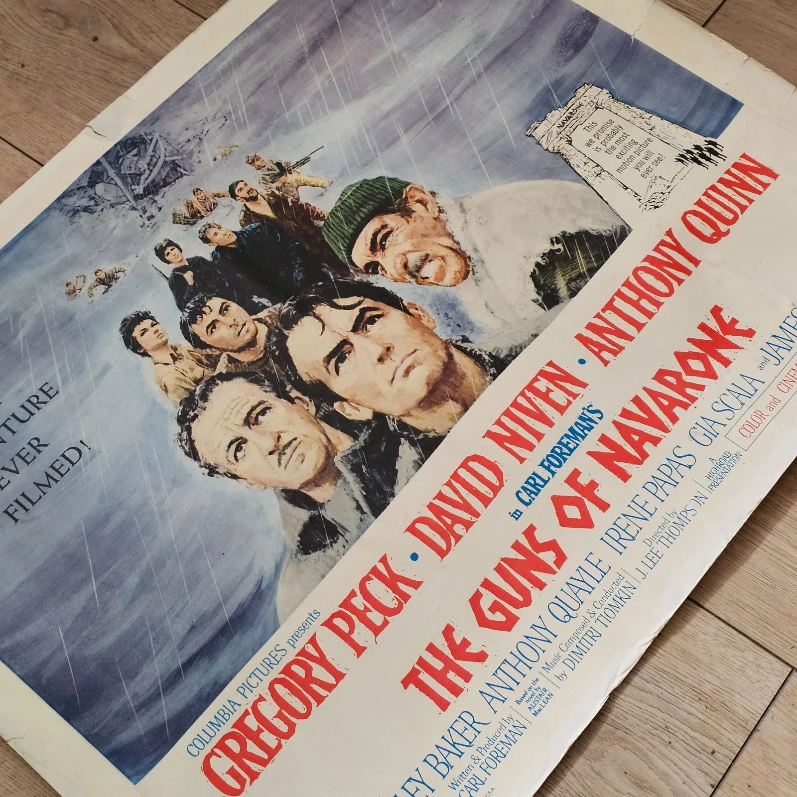 The Guns Of Navarone 1961 Original US Half Sheet Movie Poster 28x22 - RARE, изображение 4