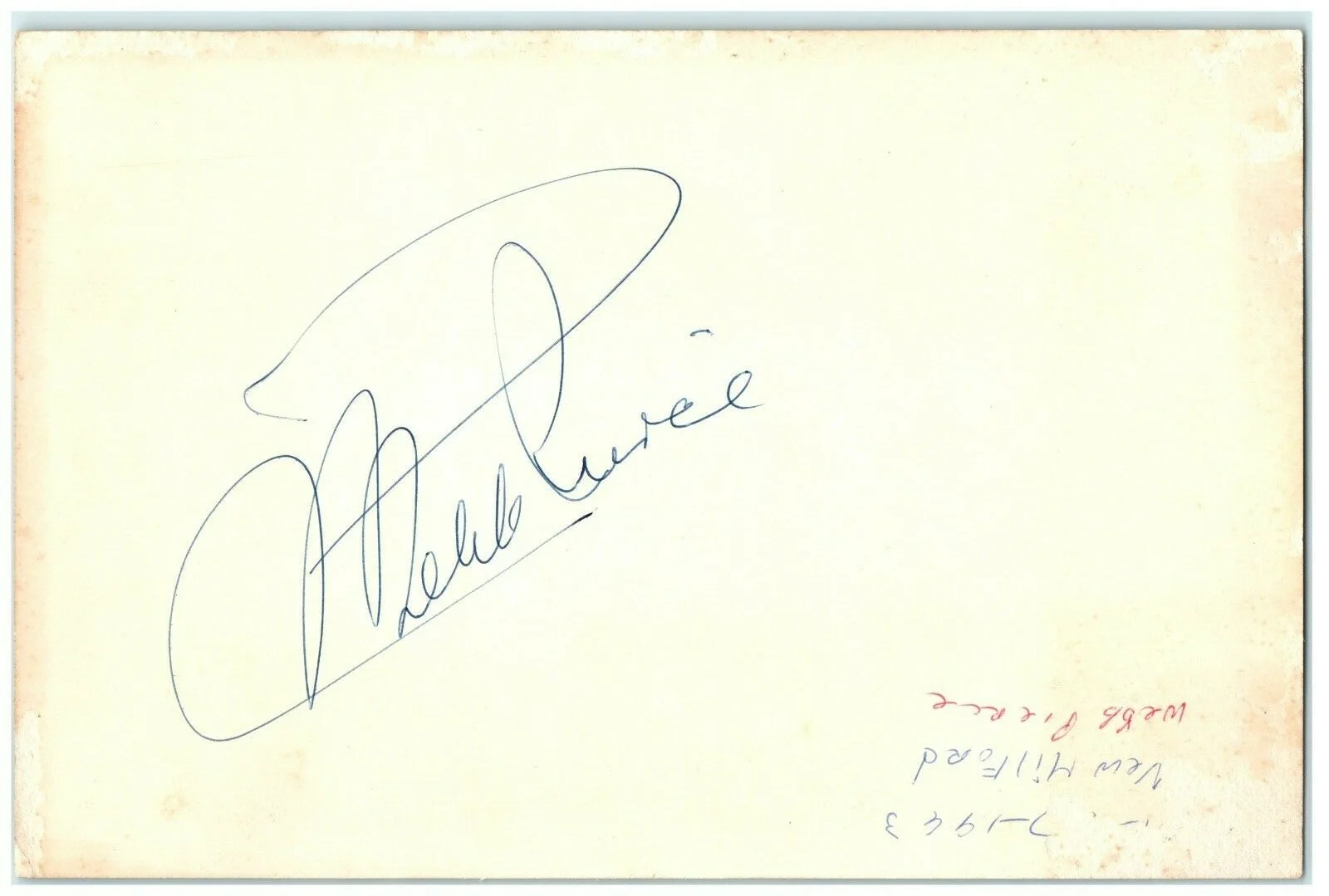 1963 Webb Pierce Card Print With Car Pontiac Bonneville Signed, изображение 2