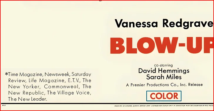 Blow Up 1966 Murder Mystery Film - Restored 27.2" x 41" US One Sheet, image 5