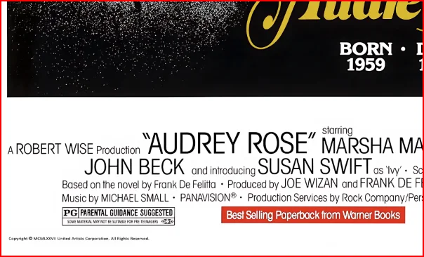 Audrey Rose 1977 Horror Fantasy Film - Restored 27.2" x 41" US One Sheet, изображение 5