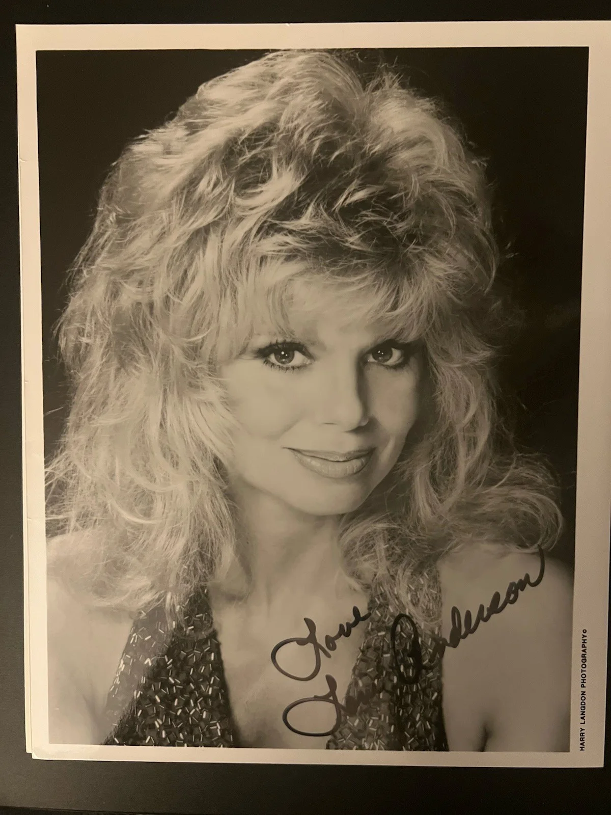 Loni Anderson — Loni Anderson ~ Autographed Photo ~ 8”x10” 1990 ~ Harry Langdon Photography