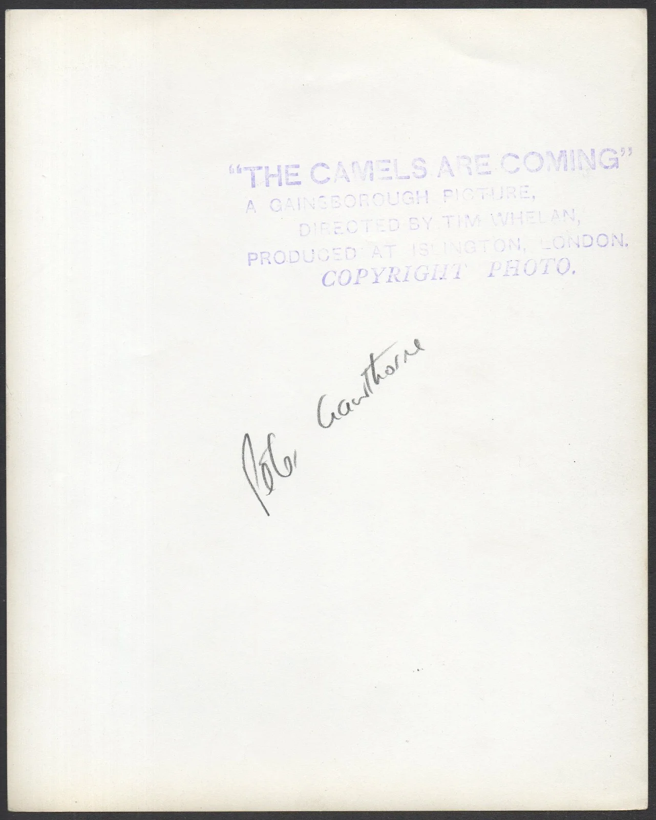 CAMELS ARE COMING 1934 PETER GAWTHORNE Colonel Air Force PORTRAIT #138, image 2