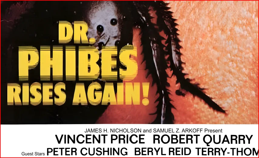 Dr Phibes Rises Again 1972 Horror Film - Restored 27.2" x 41" US One Sheet, изображение 5