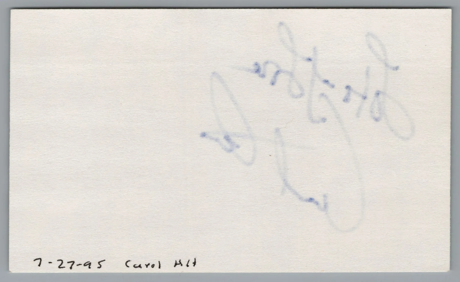 Carol Alt — Carol Alt Signed 3x5 Index Card Swimsuit Model Autographed, image 2