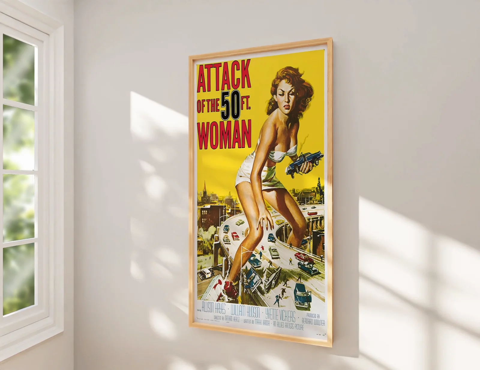 Attack Of The 50ft Woman 1958 Sci-Fi Film - Restored 27.2" x 41" US One Sheet, изображение 2