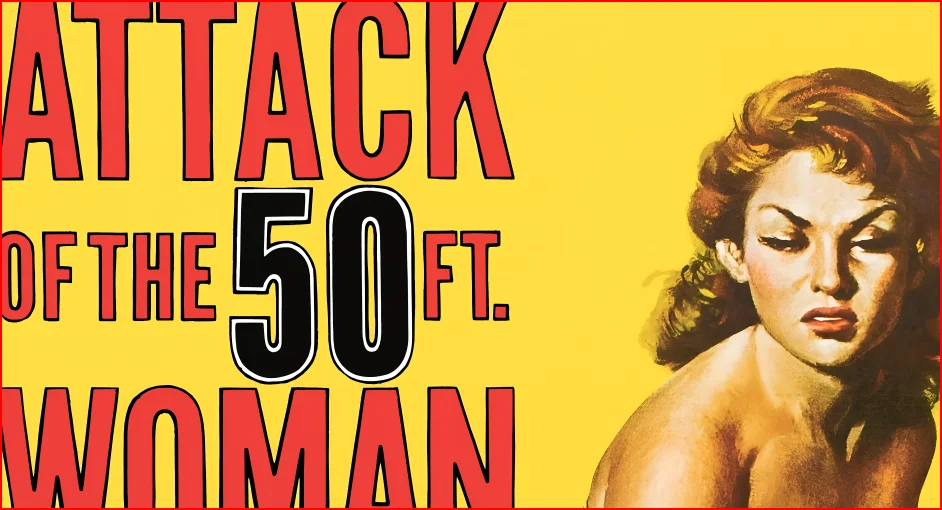 Attack Of The 50ft Woman 1958 Sci-Fi Film - Restored 27.2" x 41" US One Sheet, изображение 3