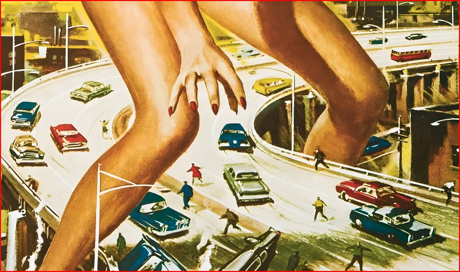 Attack Of The 50ft Woman 1958 Sci-Fi Film - Restored 27.2" x 41" US One Sheet, изображение 4