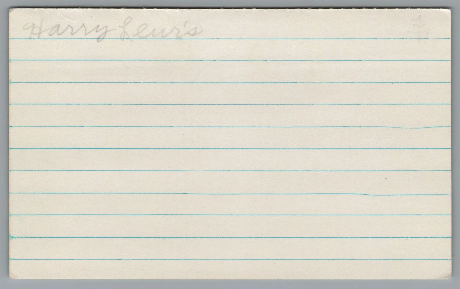 Harry Lewis — Harry Lewis Signed 3x5 Index Card Key Largo Autographed, image 2