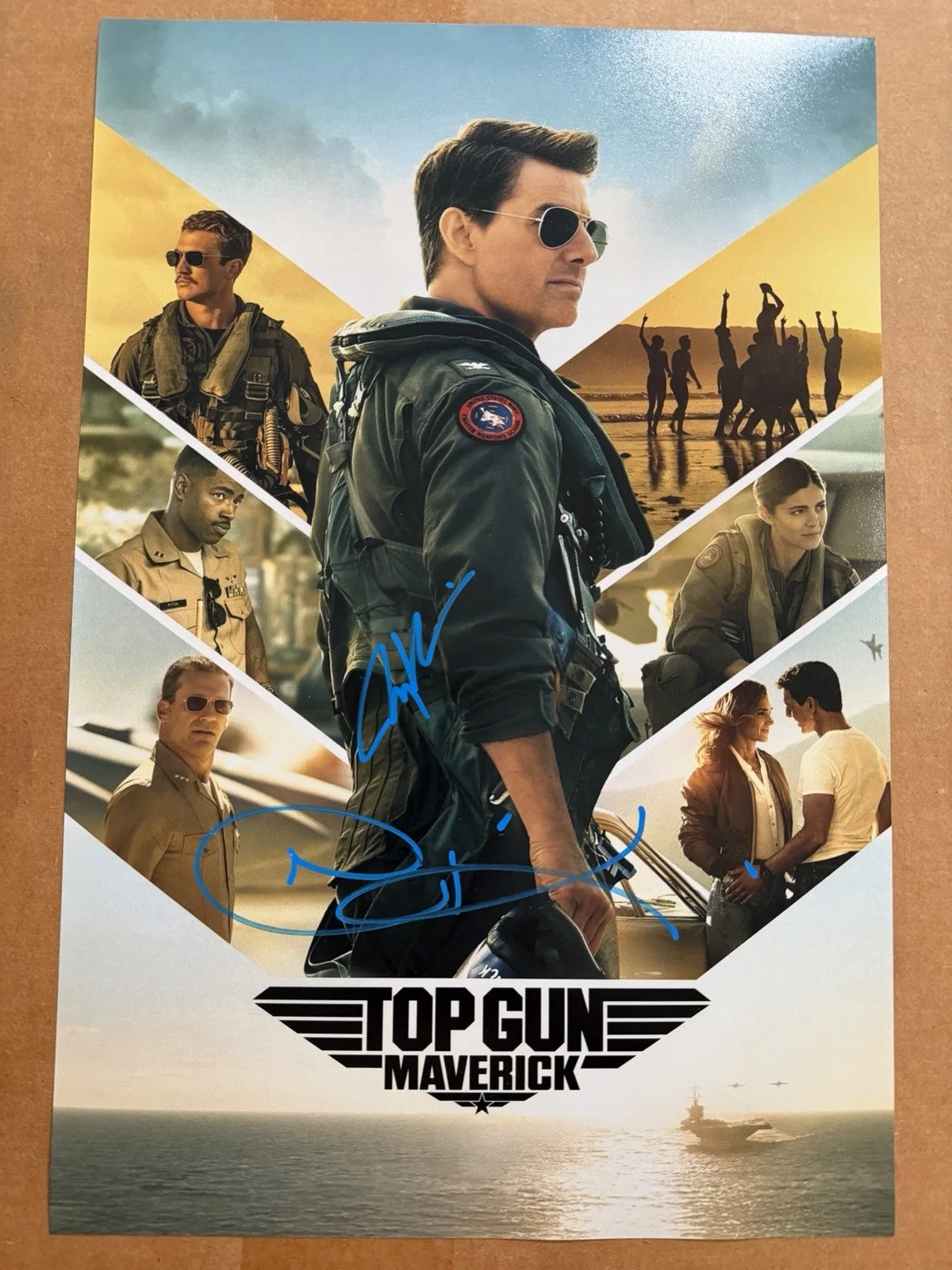 Joseph Kosinski Jerry Bruckheimer Top Gun Maverick 12x18 Poster Autograph Proof, image 2