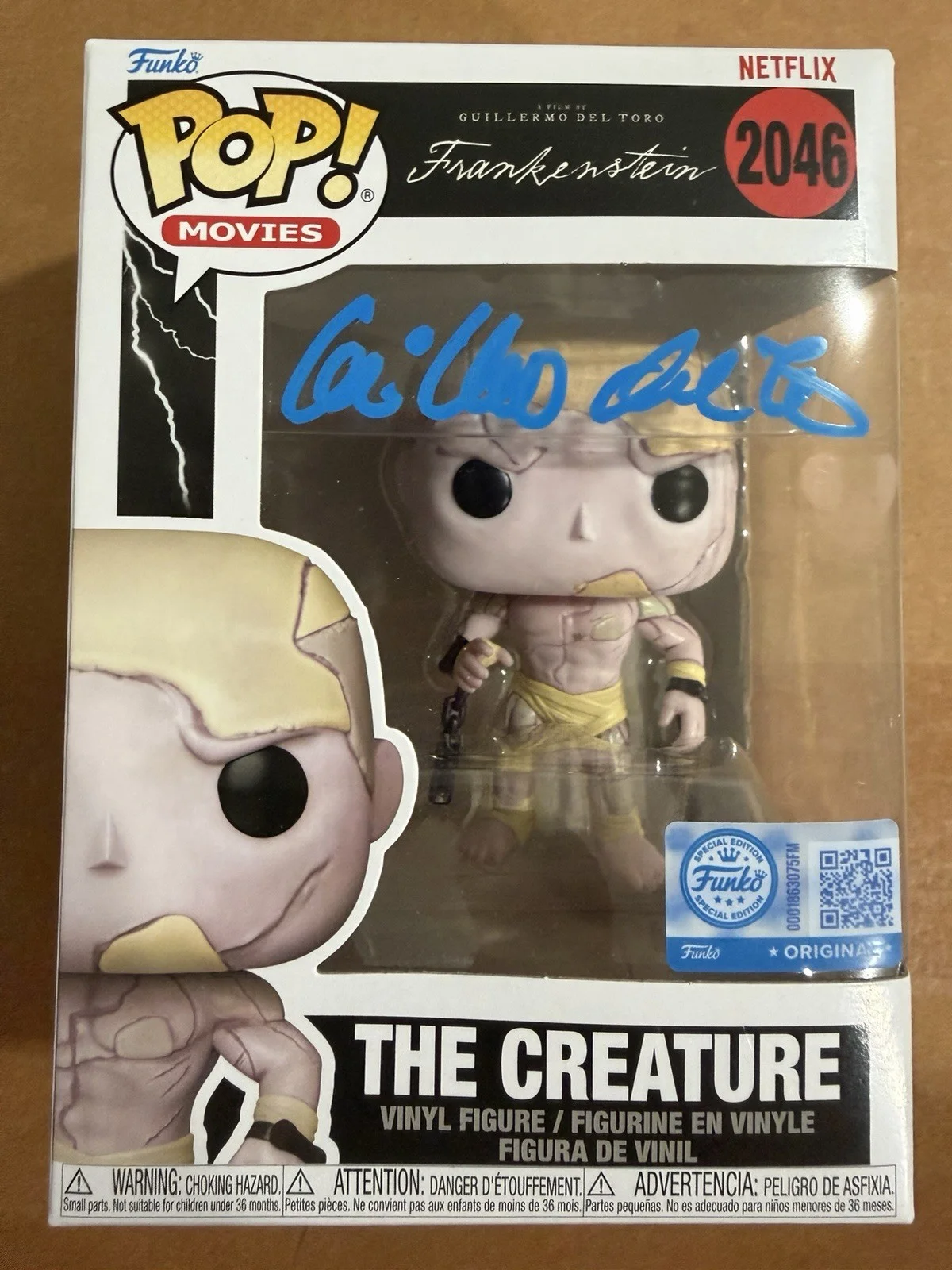 Guillermo del Toro Signed Frankenstein Creature Funko Autograph Proof SWAU COA, изображение 4