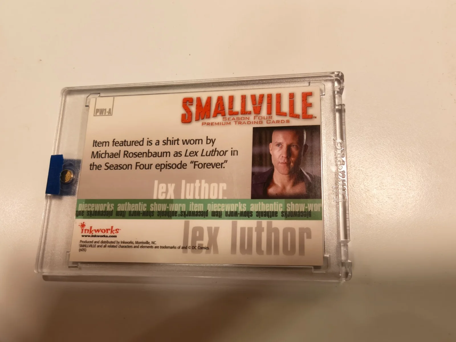 Lex Luthor Smallville Michael Rosenbaum Auto Autograph Piecework PW1A Season 4, изображение 3