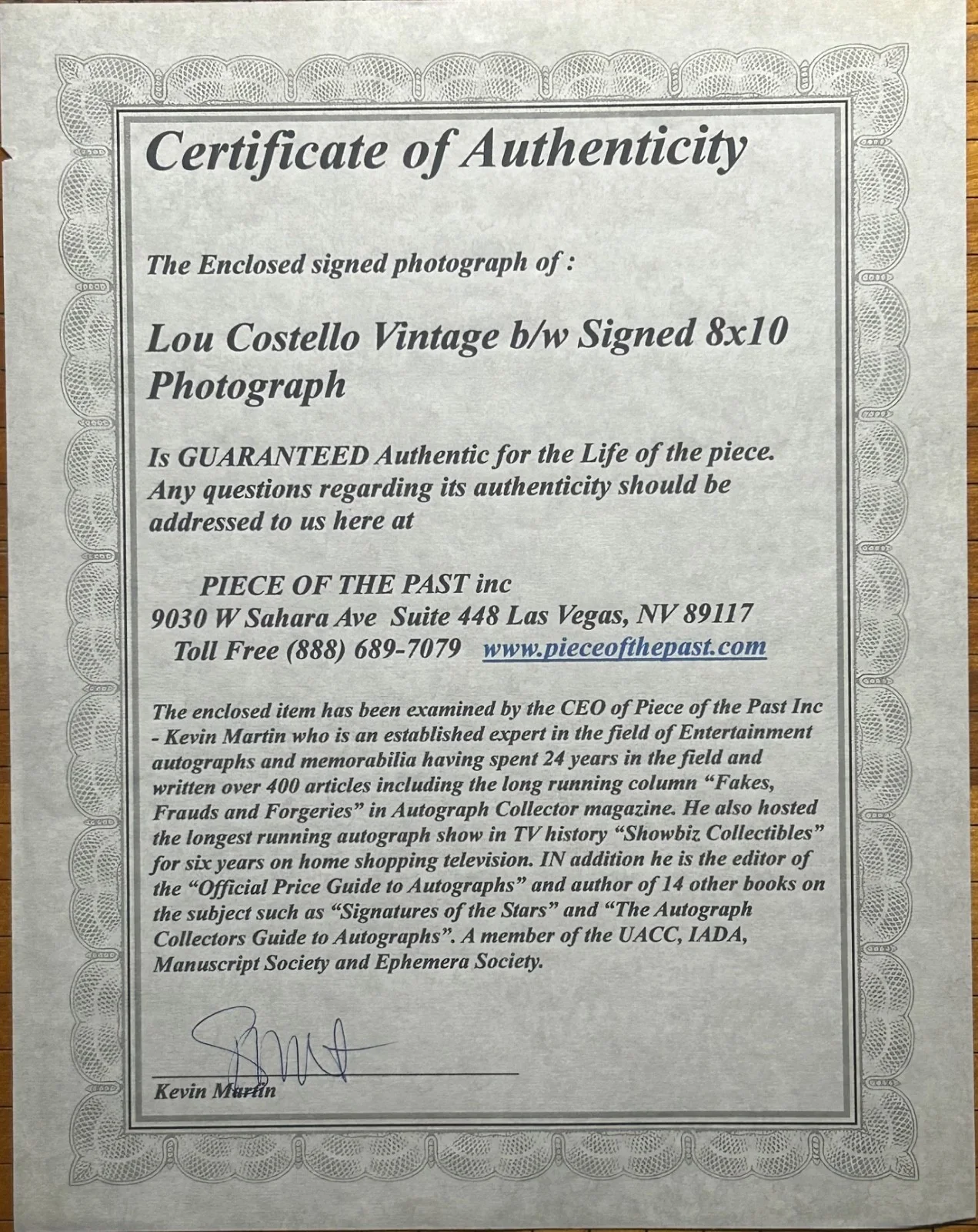 BUD ABBOTT + LOU COSTELLO—SIGNED PHOTOS w/COA—FRANKENSTEIN•LUGOSI•KARLOFF•MUMMY, image 3