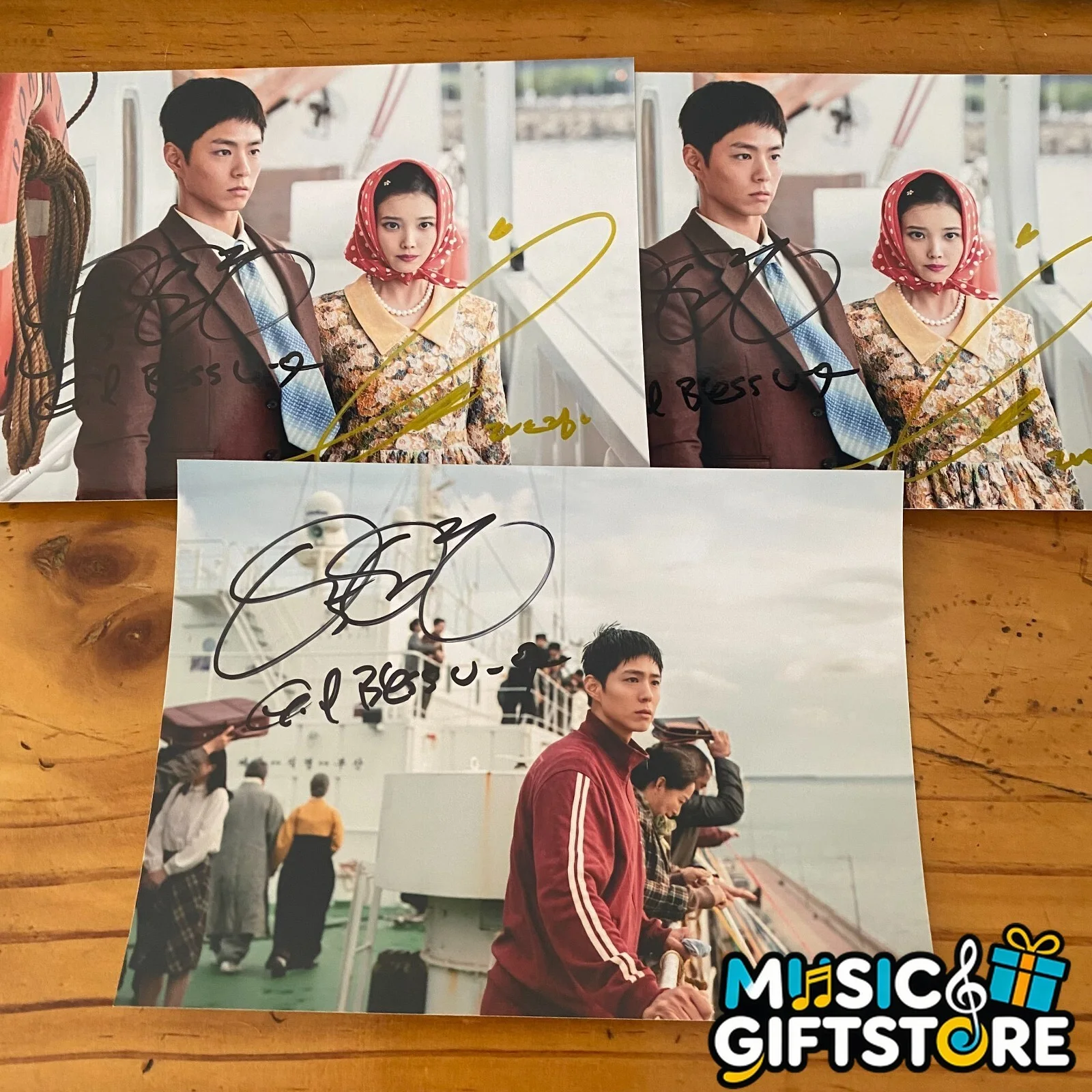 When Life Gives You Tangerines IU Park Bo Gum Autographed Photo K-POP A #MUGS, изображение 2