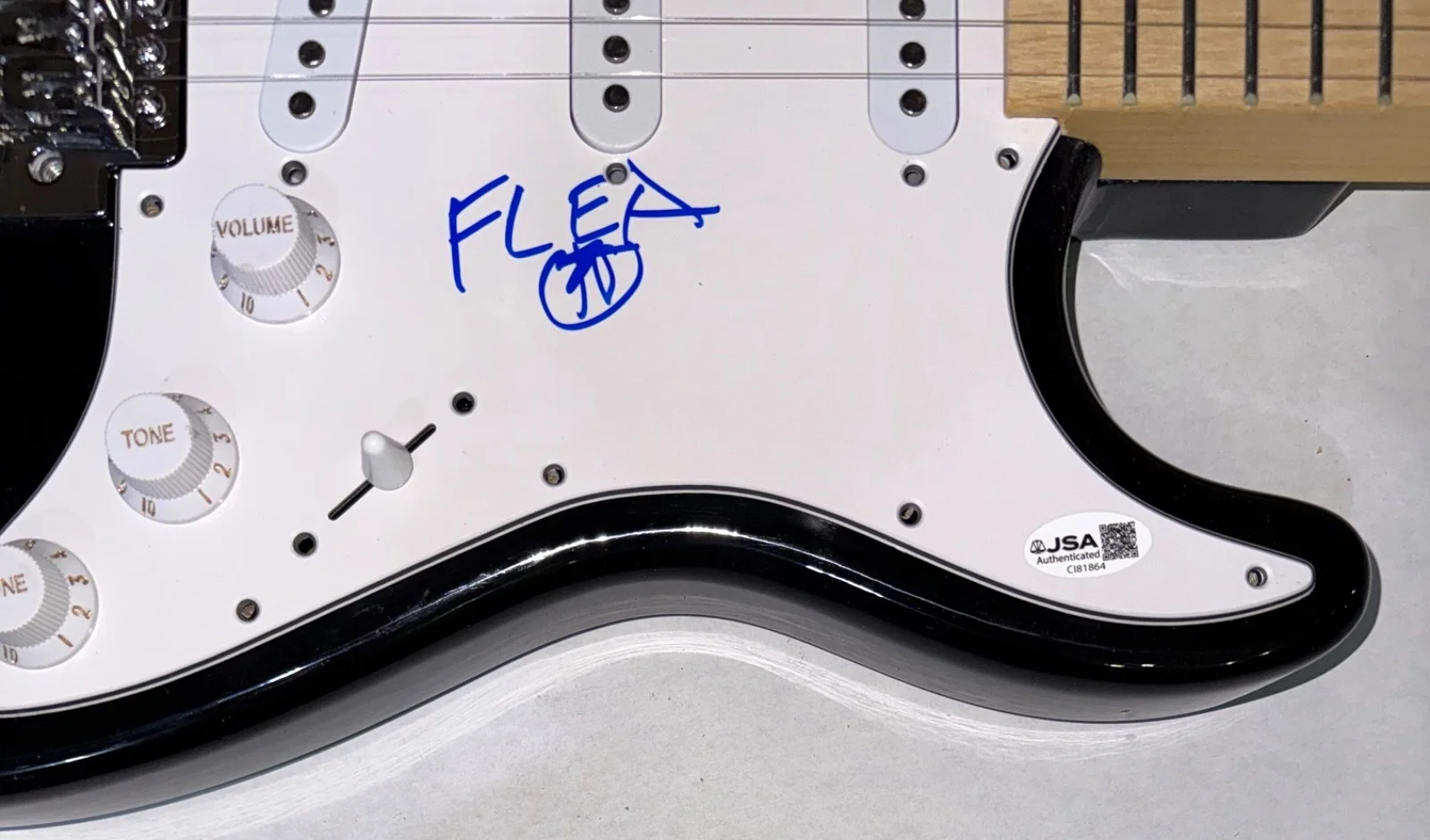 Flea Red Hot Chili Peppers Signed Autograph Electric Guitar RHCP Band JSA COA, image 4