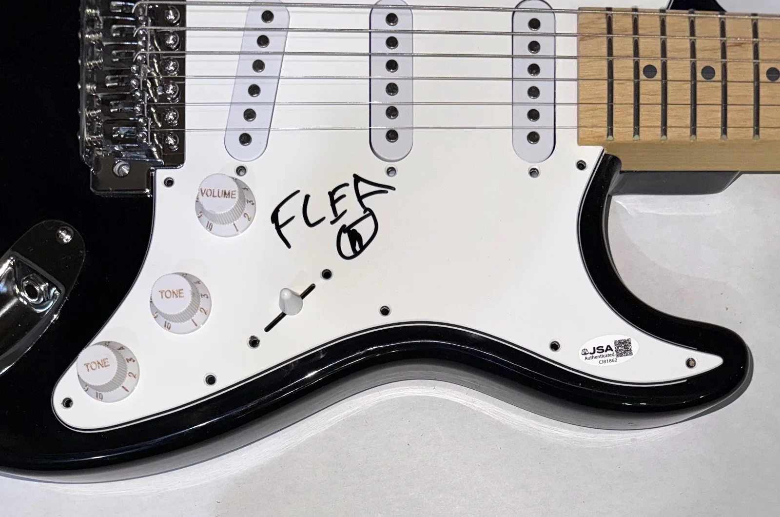 Flea Red Hot Chili Peppers Signed Autograph Electric Guitar RHCP Band JSA COA, image 4