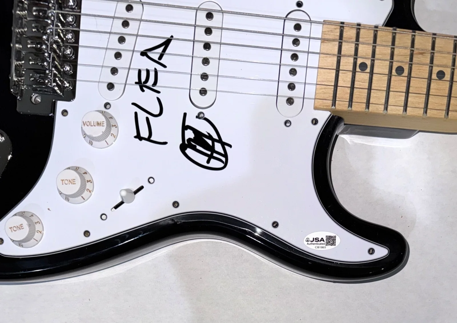 Flea Red Hot Chili Peppers Signed Autograph Electric Guitar RHCP Band JSA COA, image 4