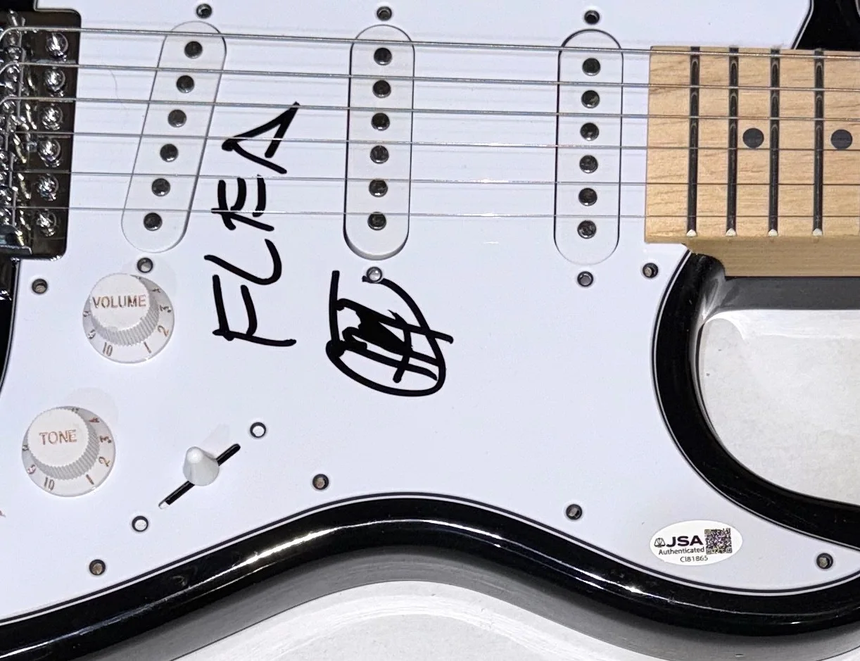 Flea Red Hot Chili Peppers Signed Autograph Electric Guitar RHCP Band JSA COA, image 5