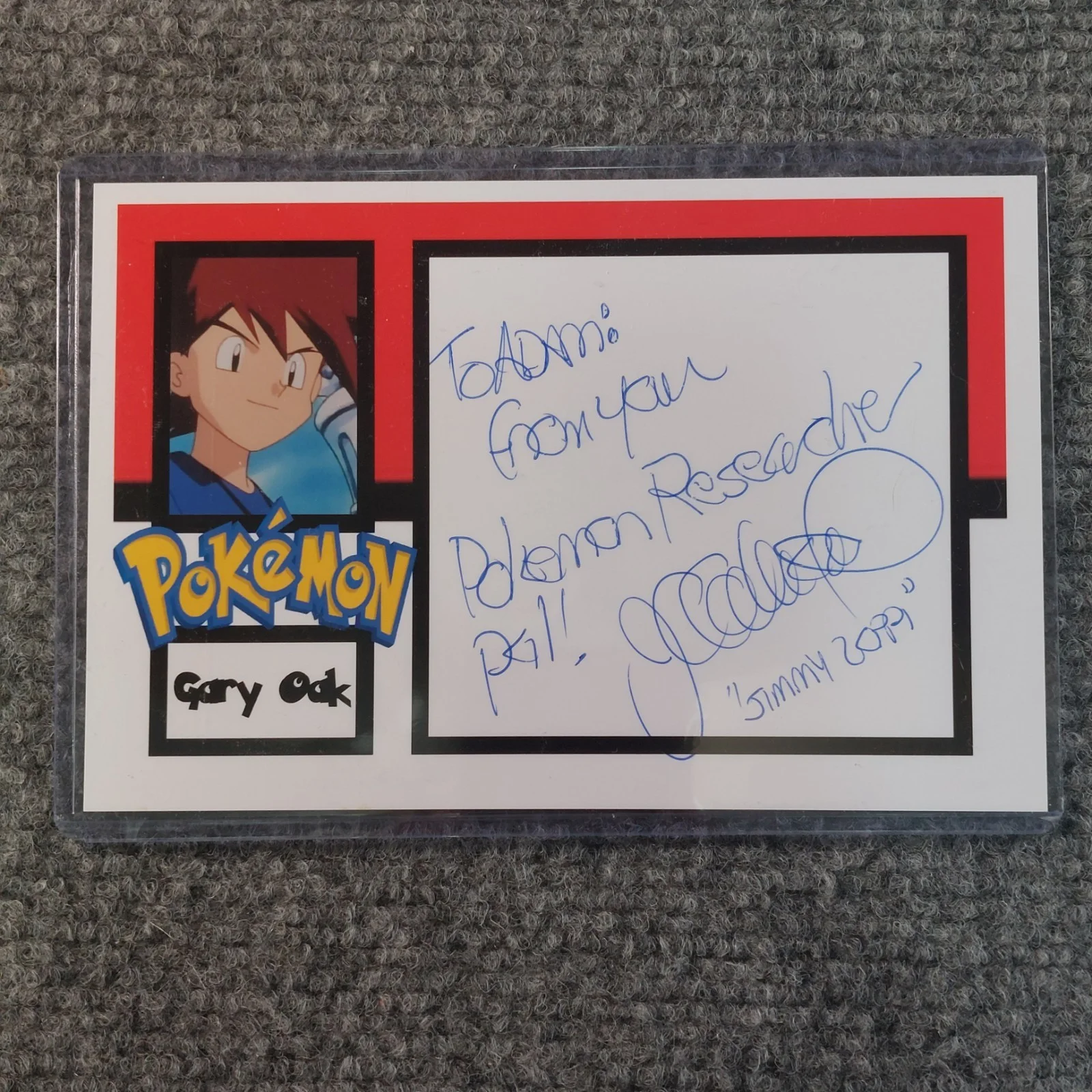James Carter Cathcart — Pokemon SIGNED 4x6 Photo James Carter Cathcart Autograph Gary Oak Jimmy Zoppa