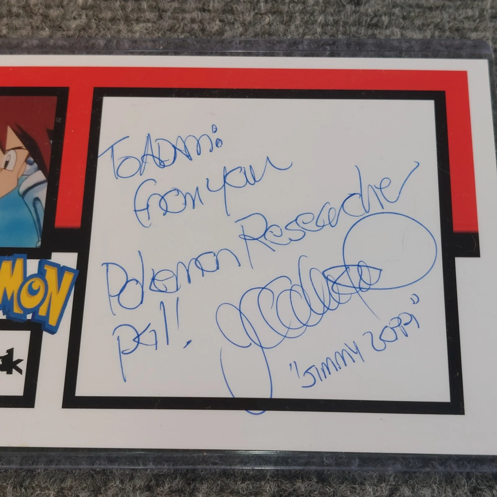 James Carter Cathcart — Pokemon SIGNED 4x6 Photo James Carter Cathcart Autograph Gary Oak Jimmy Zoppa, image 3